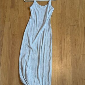 aerie Ribbed Tank Maxi Dress - grey